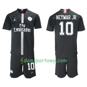 Koszulka Paris Saint-Germain Neymar Jr 10 Jodan Czarny Dziecięcy Trzeci Koszulki Piłkarskie 2018-2019 Krótki Rękaw
